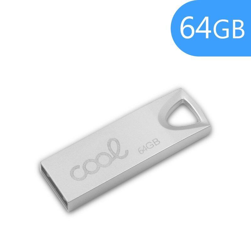 Pen Drive USB x64 GB 2,0 COOL Metal Chave Prata