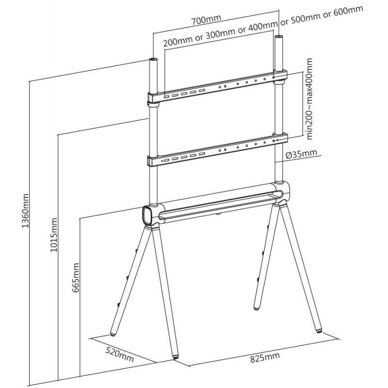 Suporte TV Stand Elegant 70SG LED space grey