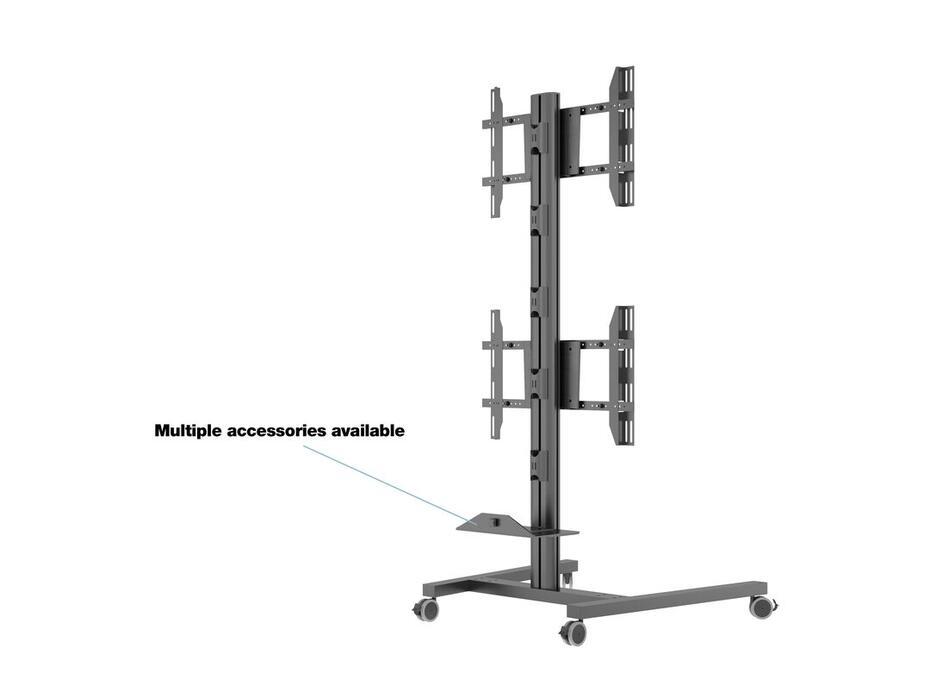 M Display Stand 180 Dual Vertical Black