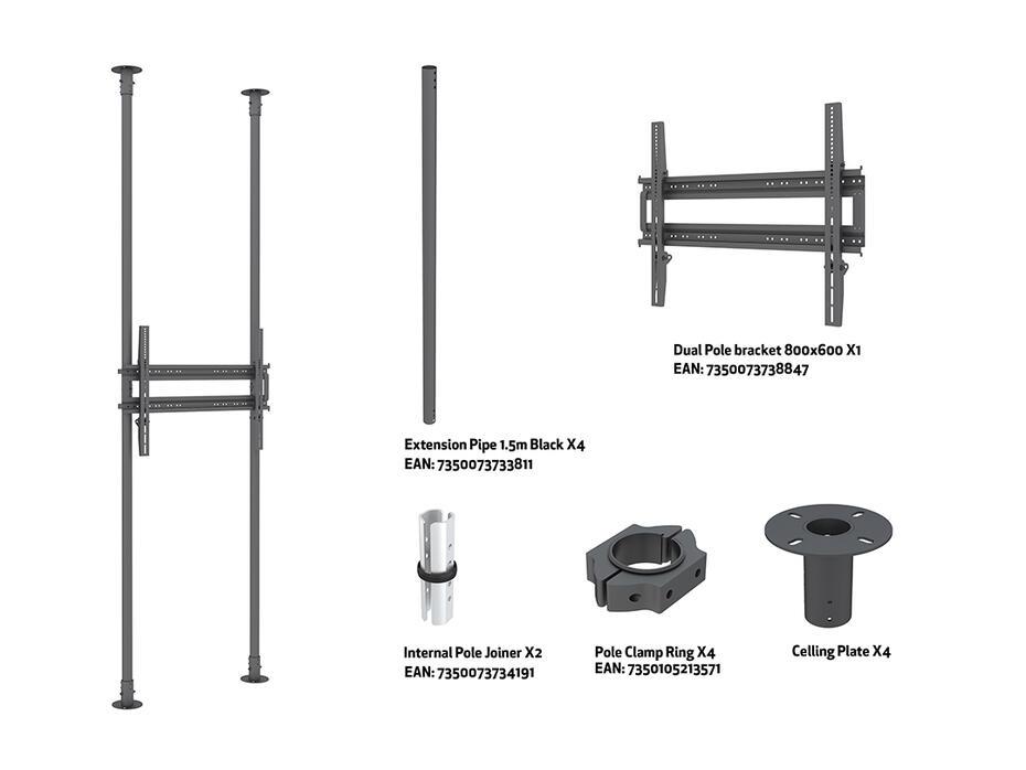 Suporte de chão ao teto Pro MBFC2P1UH