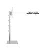 M Public Display Stand 180 HD Single Silver Floorbase