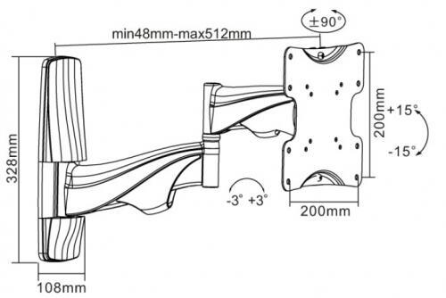 Suporte TV Flexo Elegant 37-2020T