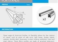 Perfil de quadro de 41mm para suportes