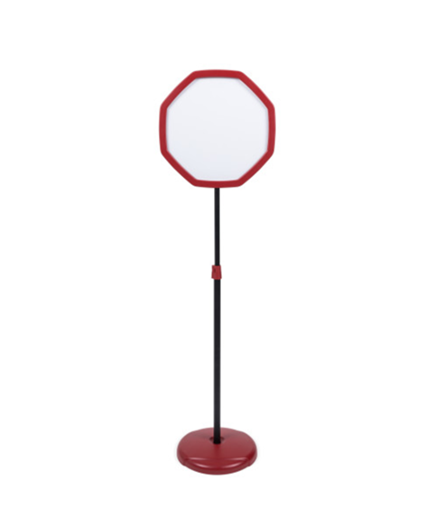 Expositor de Pé Octogonal Vermelho