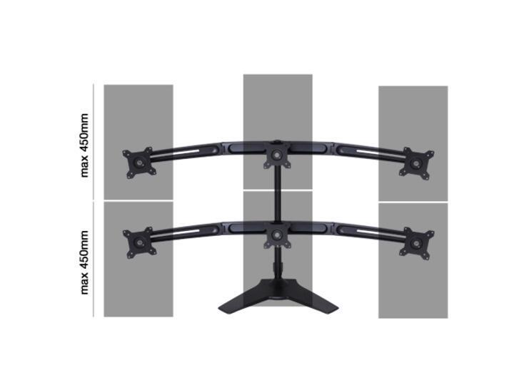 M VESA Desk Expansion Kit Triple Stand 15-24