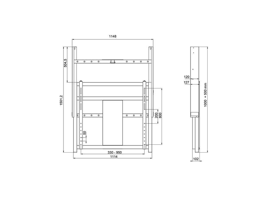 M Motorized Wallmount 160kg Drop Down SD