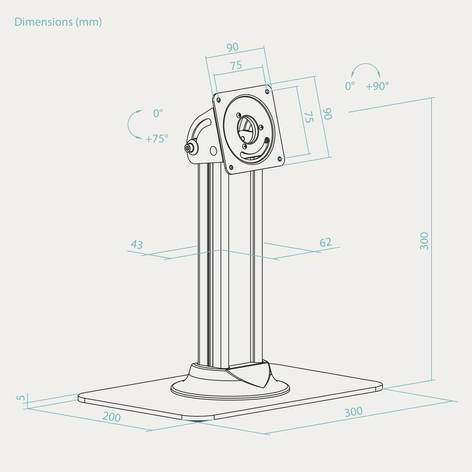 Suporte para Tablet TQATC2601-B
