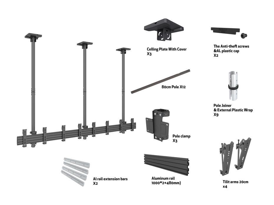 Suporte de teto Pro MBC4X1U VESA 200