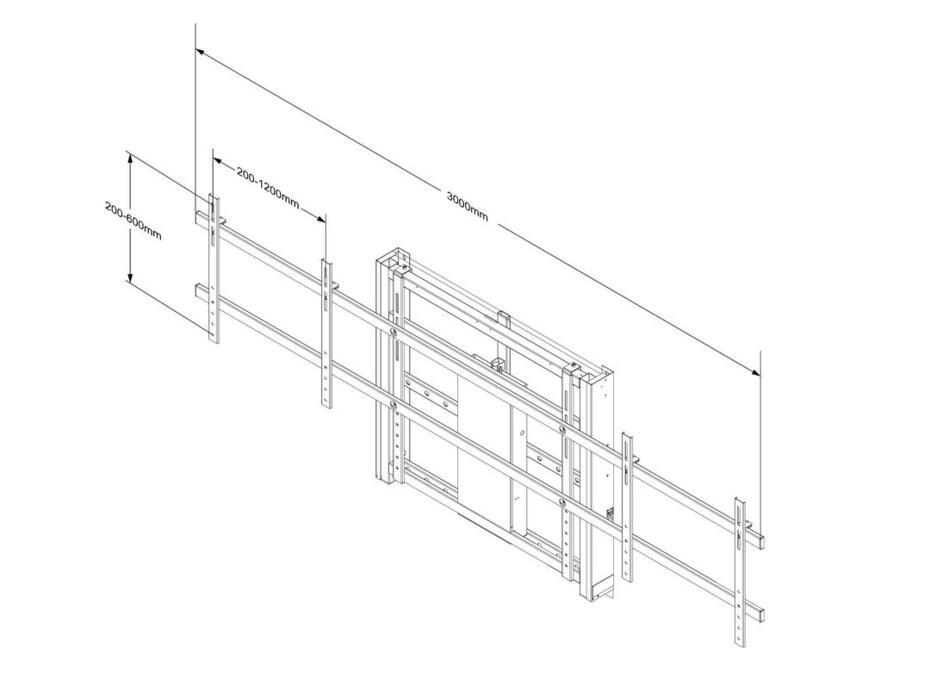 M Motorized Wallmount Dual Screen 160 kg SD