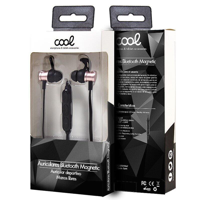 Auriculares Bluetooth Desportivos Cool Magnéticos Pink