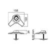 M Deskt Single / Dual / Triple Stand Grommet Base