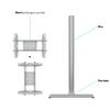 M Display Stand 180 Single Silver Floorbas