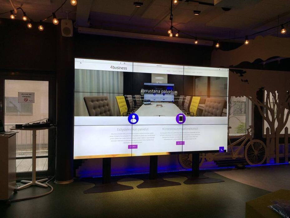 M Public Video Wall Stand 9-Screens 40-55