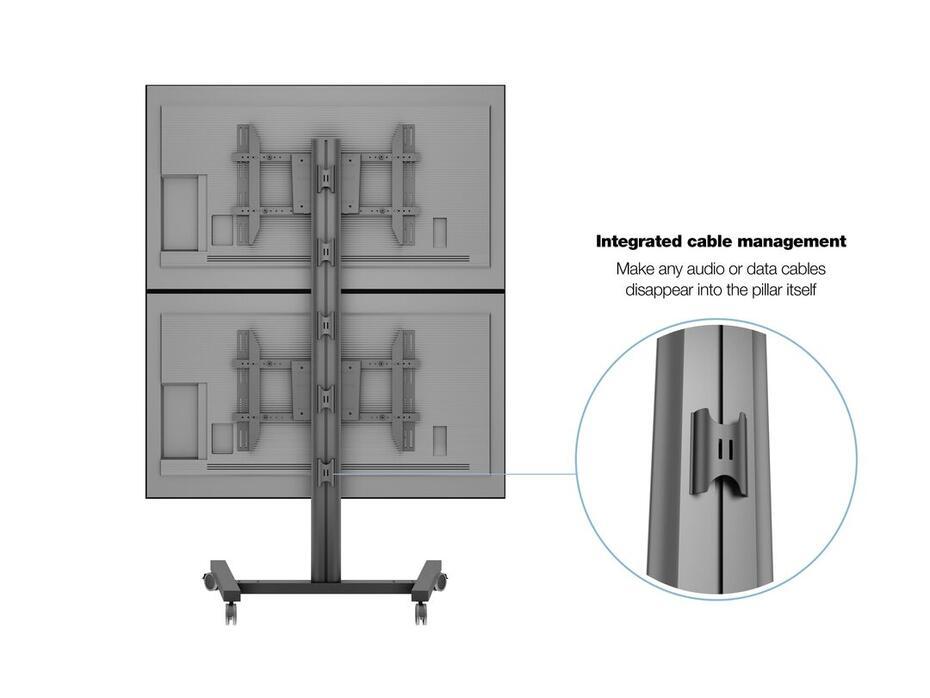 M Display Stand 180 Dual Vertical Black