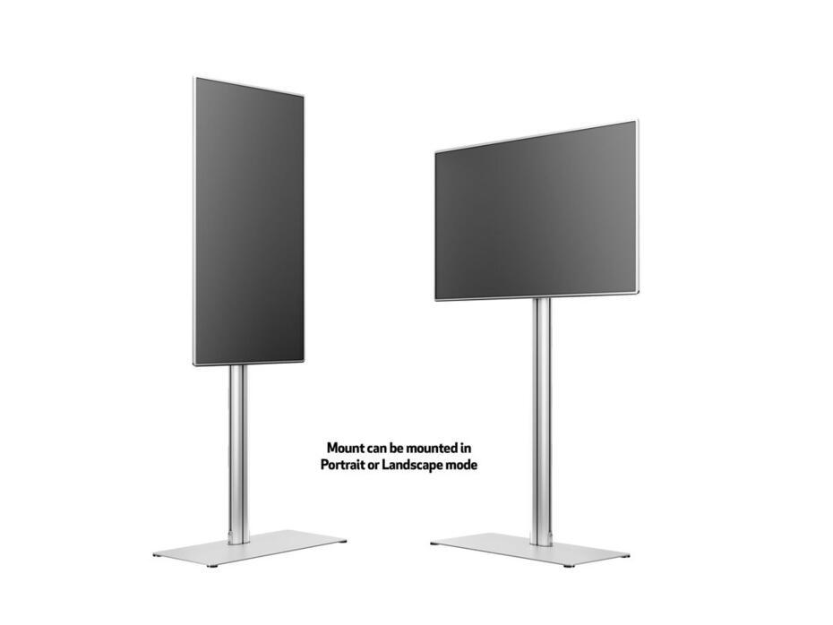 M Display Stand 180 Single Silver Floorbas