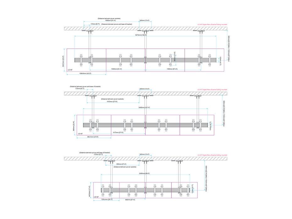 Suporte de teto Pro MBC4X1U VESA 300