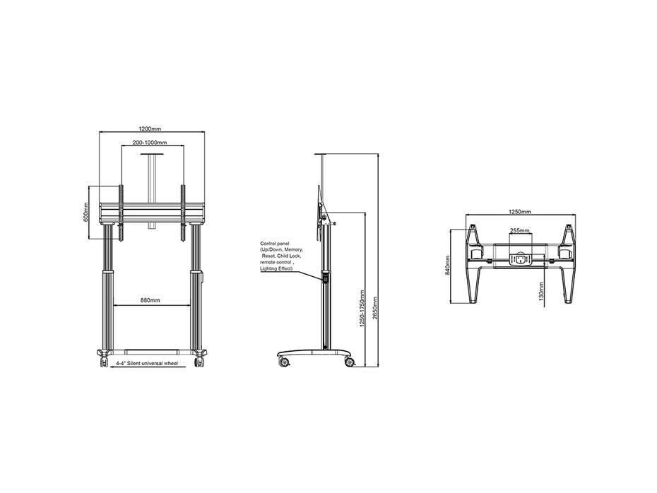 Suporte Motorizado M Public Floorstand Dual Pillar 180 HD