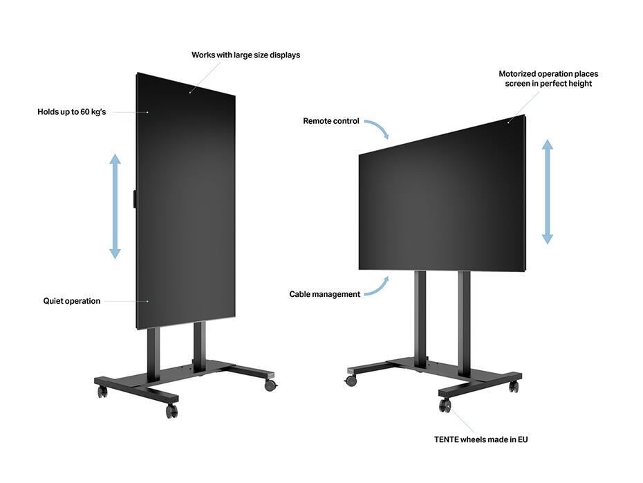 Suporte Motorizado M Floorstand 60Kg Black