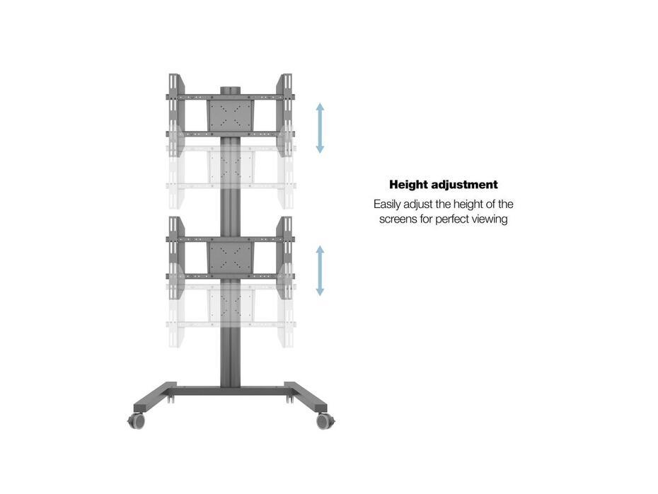 M Display Stand 180 Dual Vertical Black