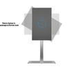 M Public Display Stand 180 HD Single Silver Floorbase