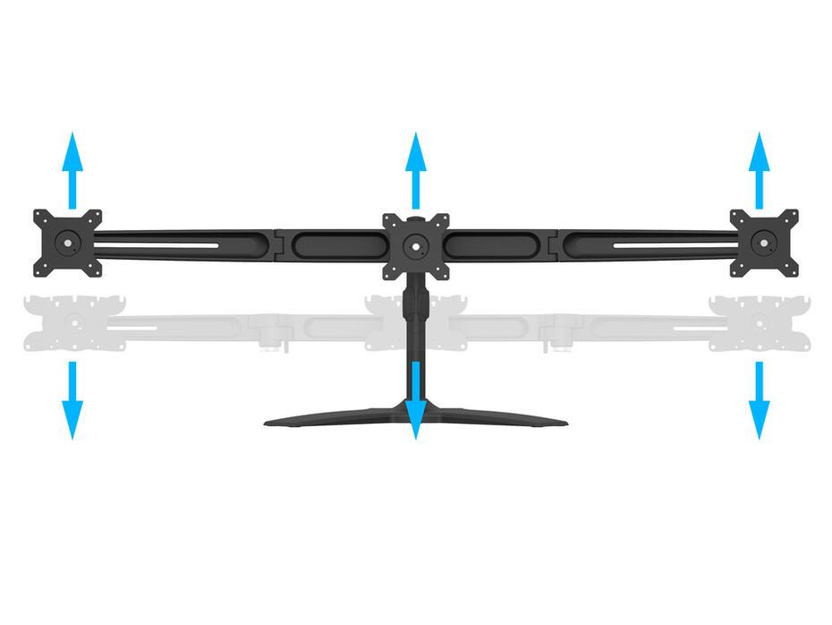 M VESA Desk Triple Stand 15-24