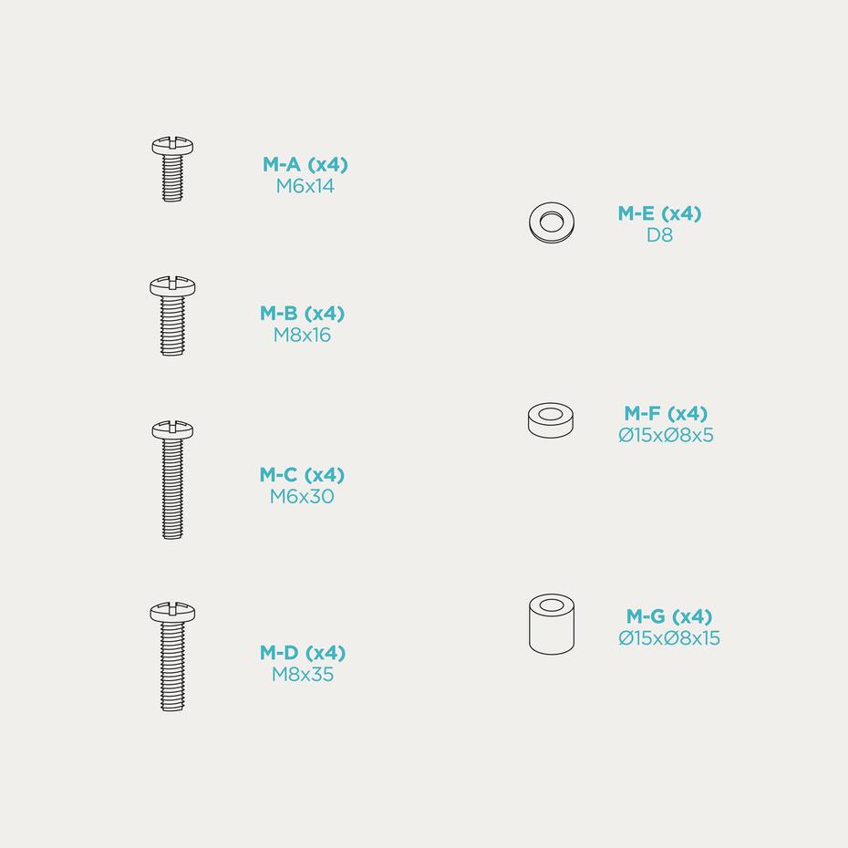 Suporte de Parede para Ecrãs 37-80 LP1084F-B