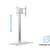 M Public Display Stand 180 HD Single Silver Floorbase