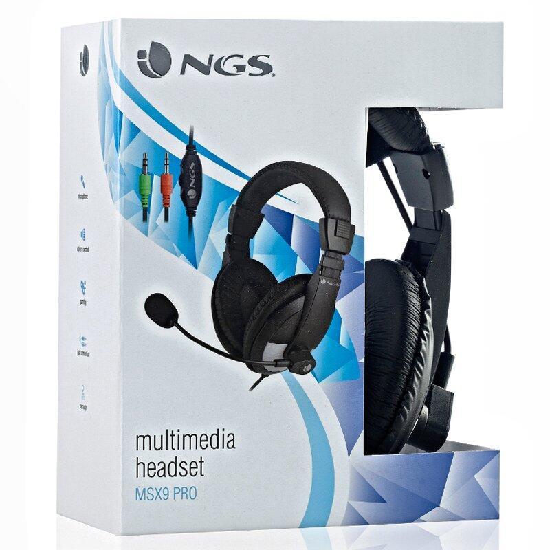 Auscultadores Stereo NGS MSX9 com Micro Black