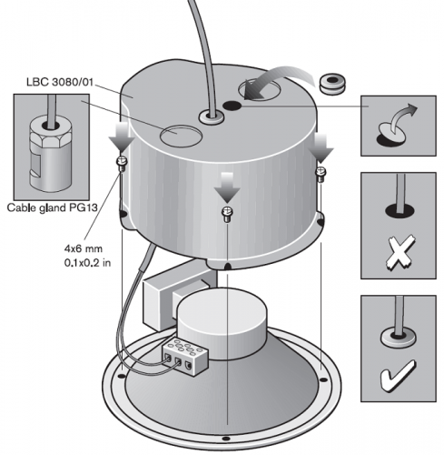 Alto-falante de Teto 6W LBC3087/41
