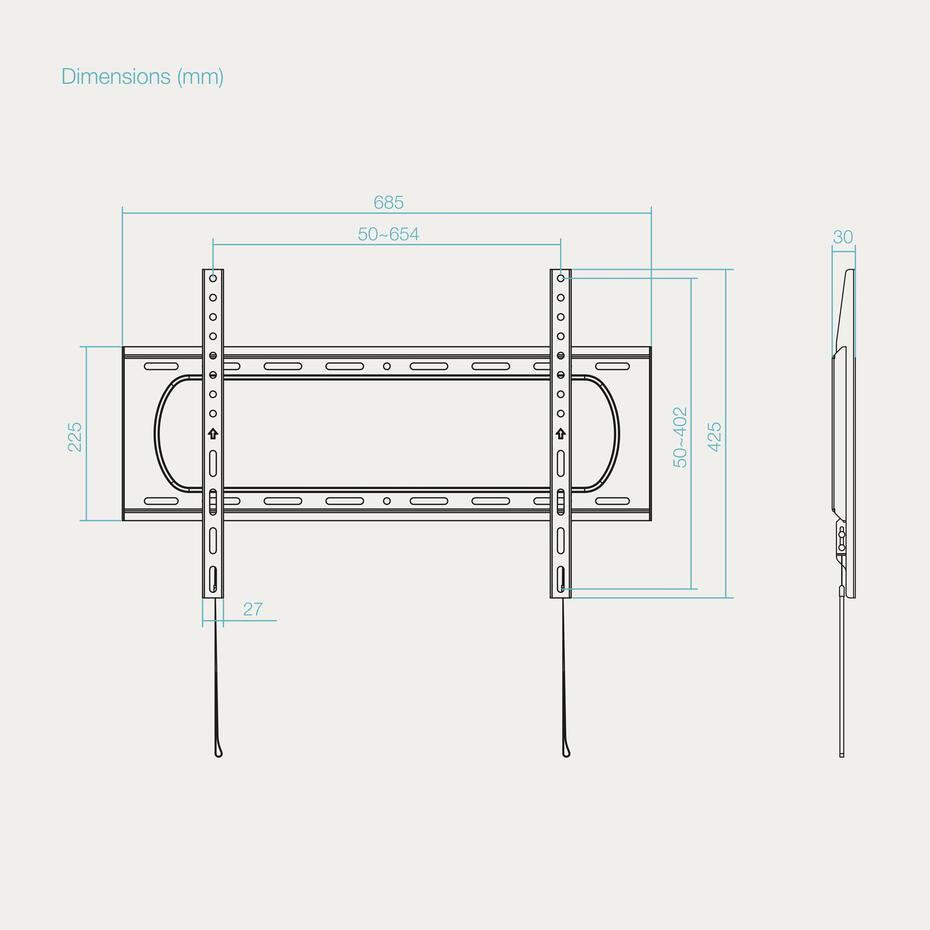 Suporte de Parede para Ecrãs 37-80 LP1084F-B