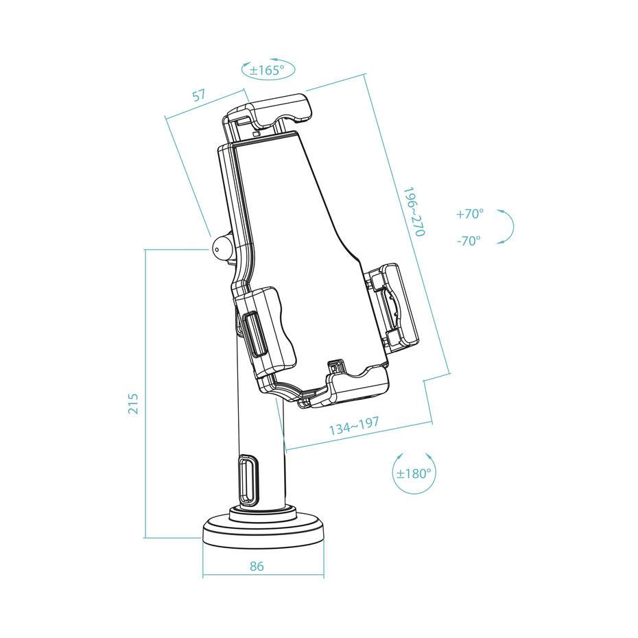 Suporte para Tablet Antiroubo TQTDS0812