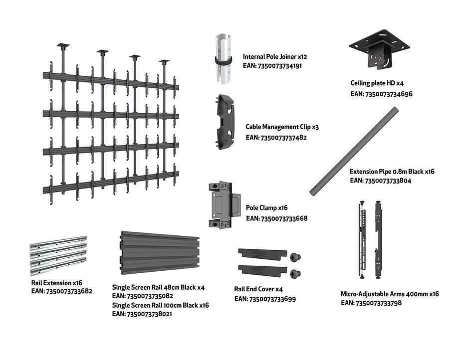 Suporte de teto Pro MBC4X4U