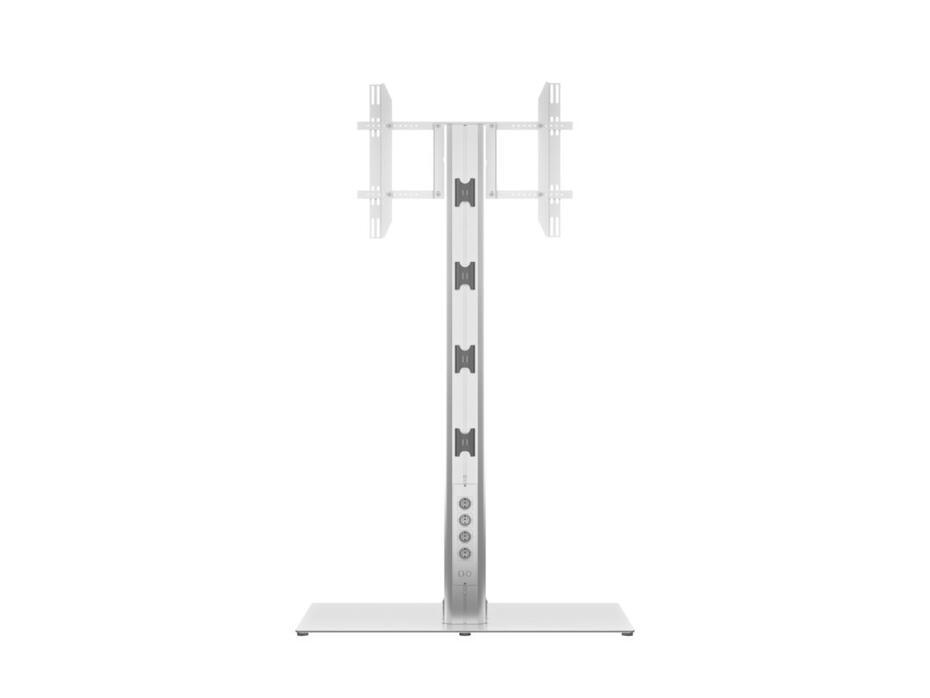 M Public Display Stand 180 HD Single Silver Floorbase