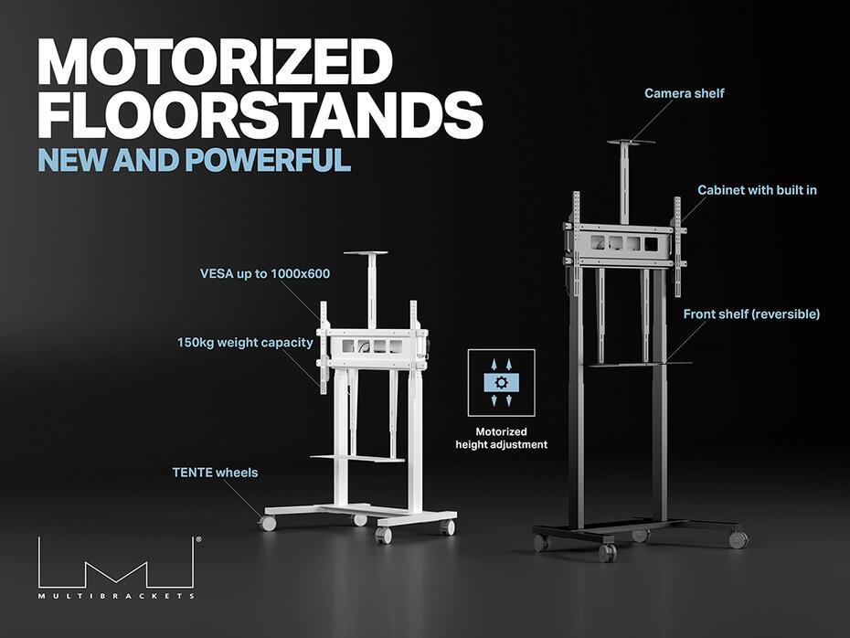 Suporte Motorizado M Floorstand XL 150Kg Black