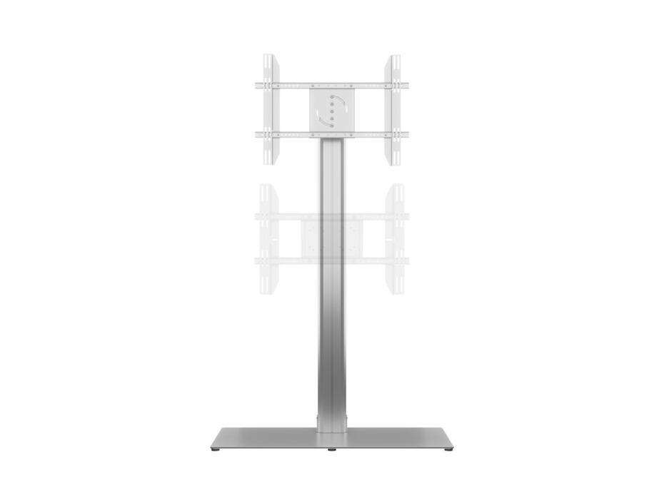 M Public Display Stand 180 HD Single Silver Floorbase
