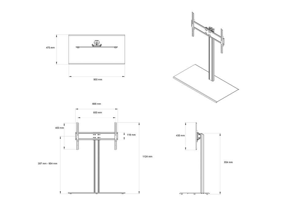 M VESA Tablestand Turn XXL 46-86