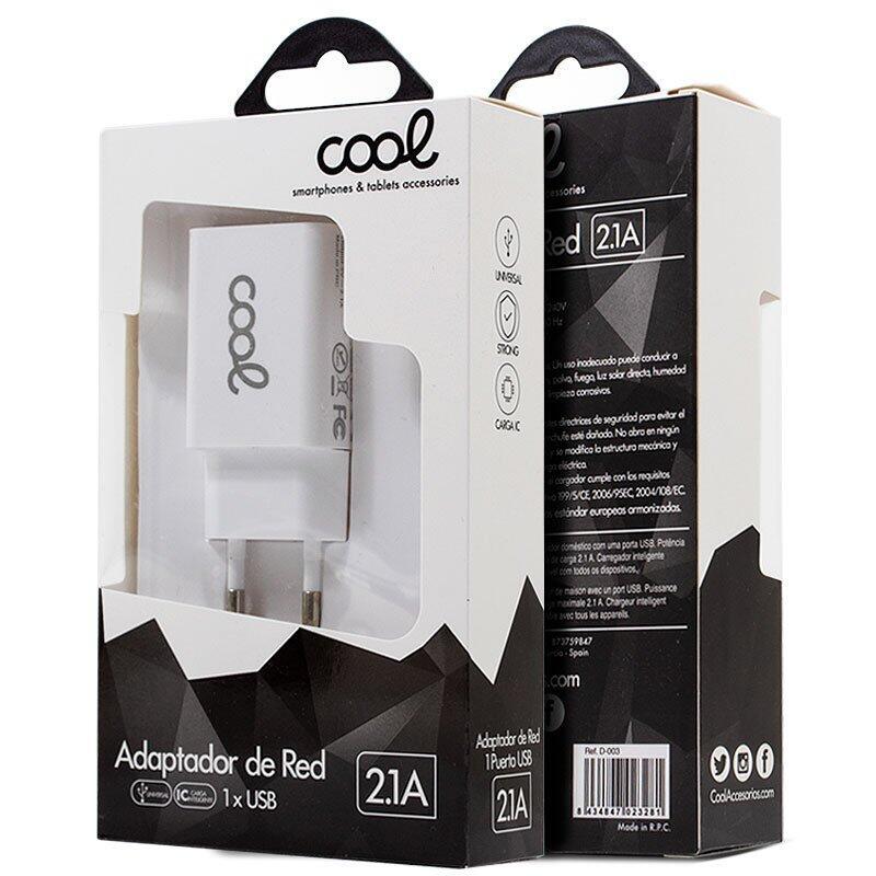 Carregador Universal USB COOL 2.1A Branco