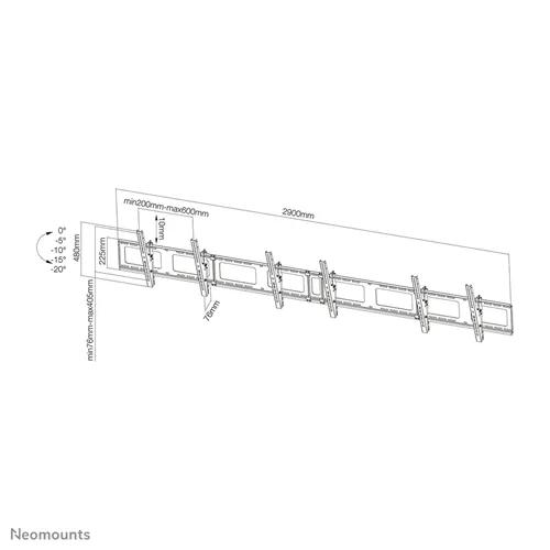 Suporte de parede NS-WMB300BLACK para monitor 40-52