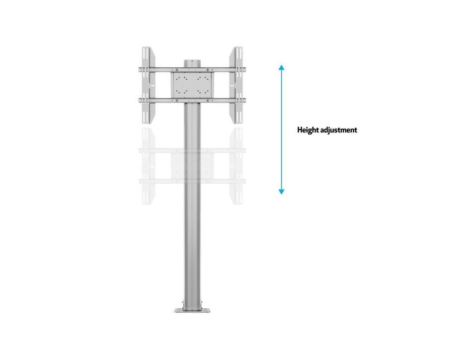 M Display Stand 180 Single Silver Floormount