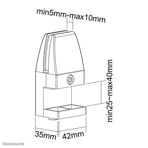 Abraçadeiras de mesa (2 unidades) NS-CLMP40BLACK 