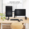 Suporte de Mesa para 2 Ecrãs 17-27 DB1802TN-B