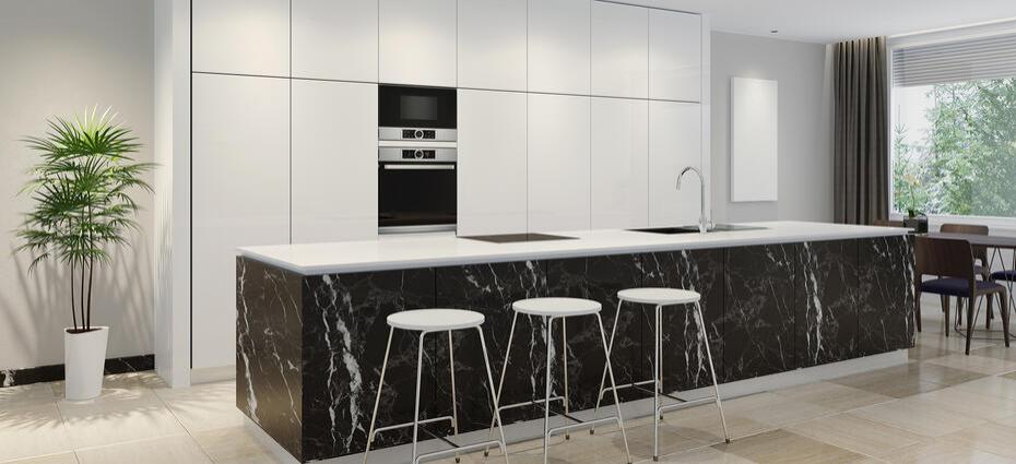 Vinil Design de interiores U50 Ash Black Marble