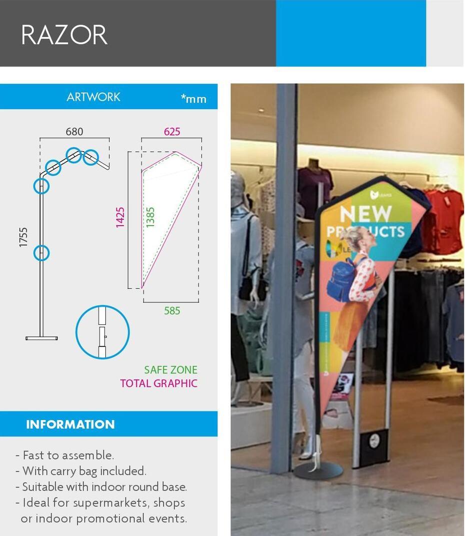 Indoor Flying Banner Razor