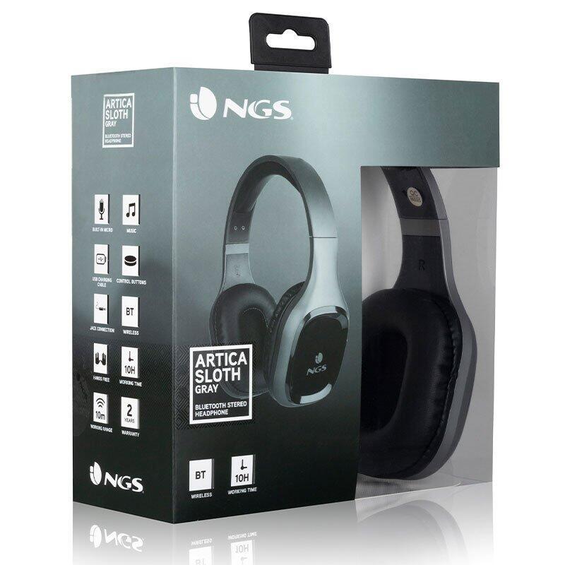 Auscultadores Bluetooth NGS Artica Sloth Grey