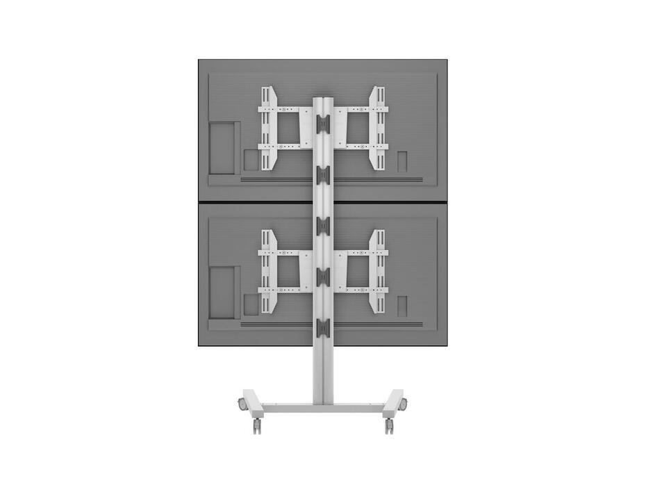 M Display Stand 180 Dual Vertical Silver