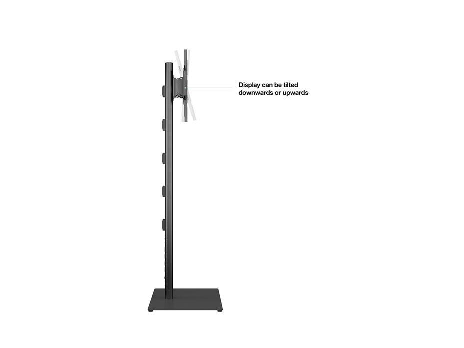 M Public Display Stand 210 HD Single Black Floorbase
