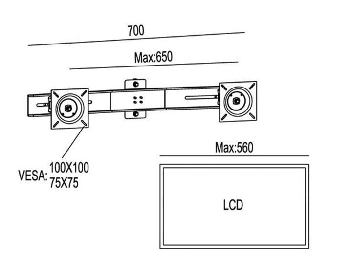 Suporte Duplo Monitor M Public Display 15-32