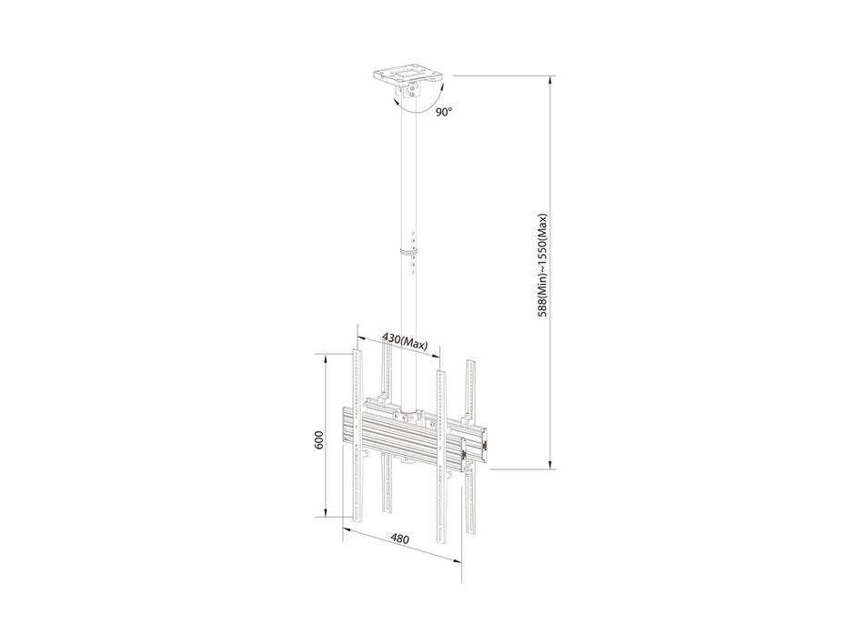Suporte de teto Pro MBC1UX2P 400x600
