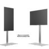 M Public Display Stand 180 HD Single Silver Floorbase