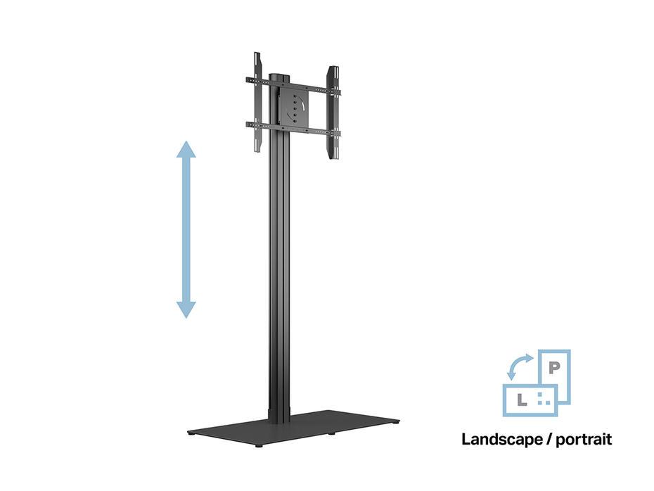 M Public Display Stand 210 HD Single Black Floorbase